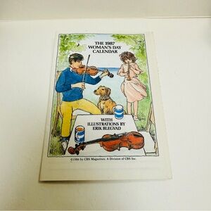 1987 Woman's Day Calendar with Illustrations and Bible Verses